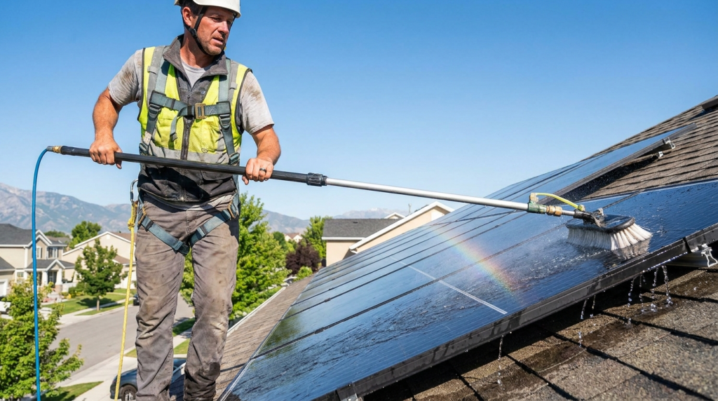 Solar panel cleaning technician Salt Lake City